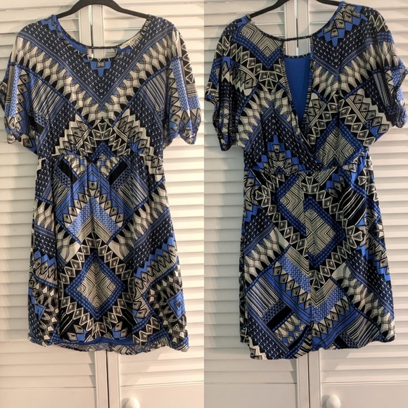 Francesca's Collections Dresses & Skirts - Miami Aztec Print Open Back Dress